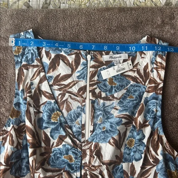 Madewell NWT Sleeveless V-Neck Midi Dress in Floral - Size 4 - Picture 11 of 12